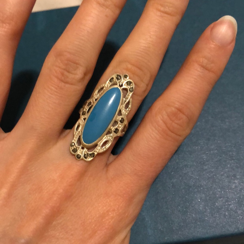 Sterling Silver .925 Statement ring Size 7